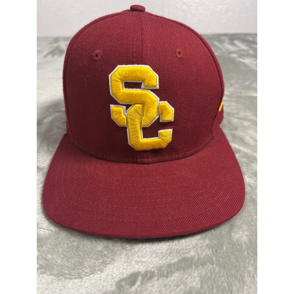 New Era 9FIFTY USC‎ Trojans Snapback Hat Cardinal Red Wool OSFM Cap
